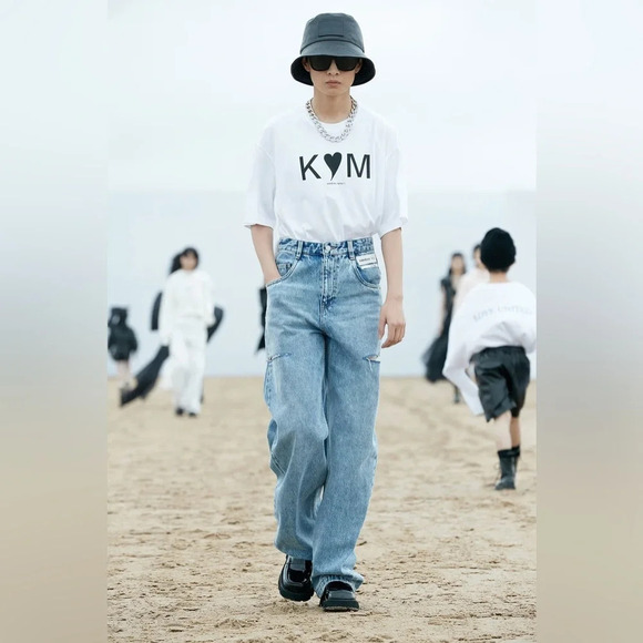 KIMHĒKIM x MO&Co Love United  Jeans - Picture 1 of 12